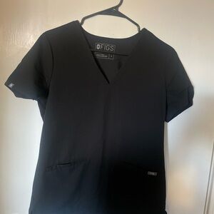 FIGS Women's Black Scrub Top